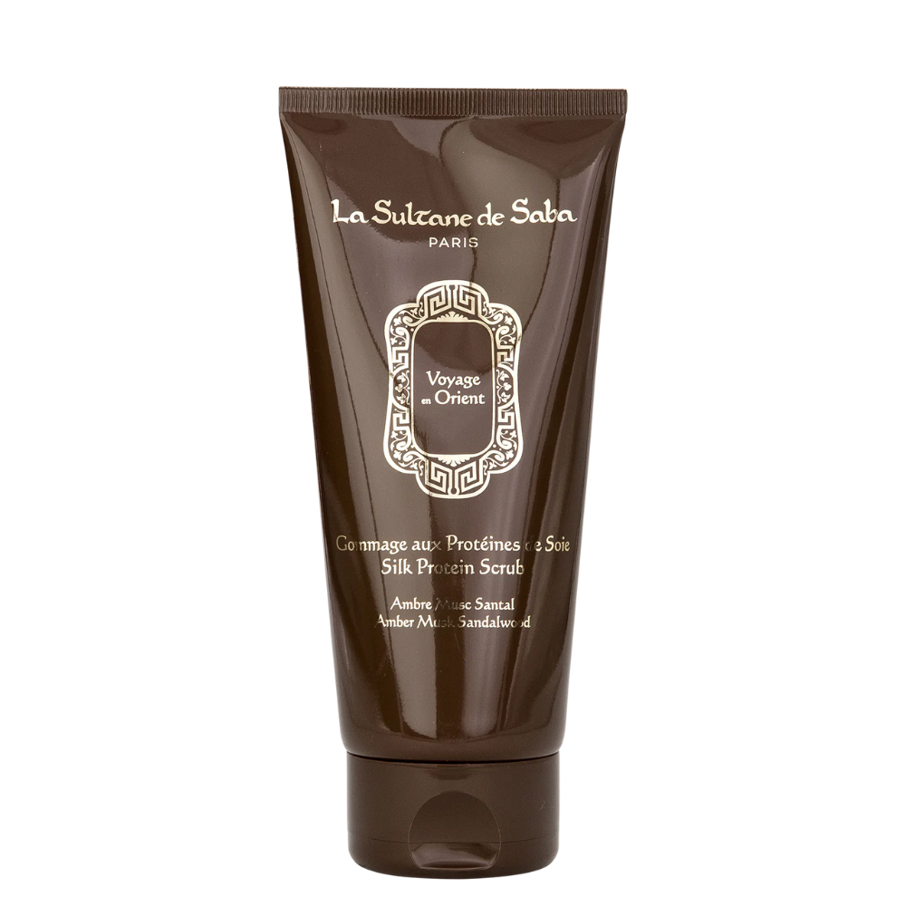 Silk Protein Scrub Amber Musk Sandalwood Fragrance 200 g