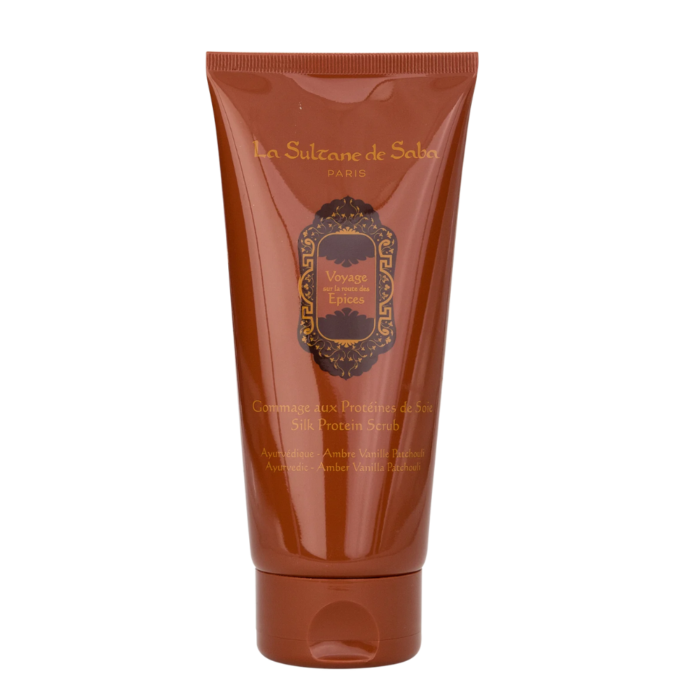 Silk Protein Scrub Oriental Ayurvedic Amber Vanilla Patchouli Fragrance 200 g