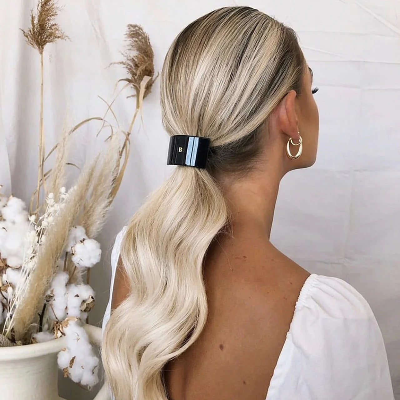 Balmain Hair Elastique pour Cheveux Black - Matu gumija