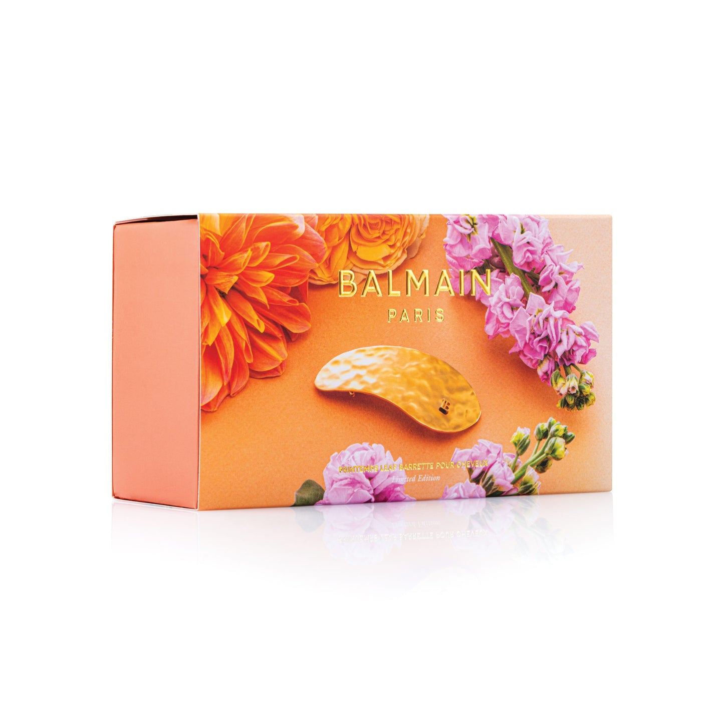 BALMAIN HAIR īpaša dizaina 18K apzeltīts klips / PRINTEMPS GOLDEN LEAF BARRETTE