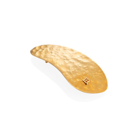 BALMAIN HAIR īpaša dizaina 18K apzeltīts klips / PRINTEMPS GOLDEN LEAF BARRETTE