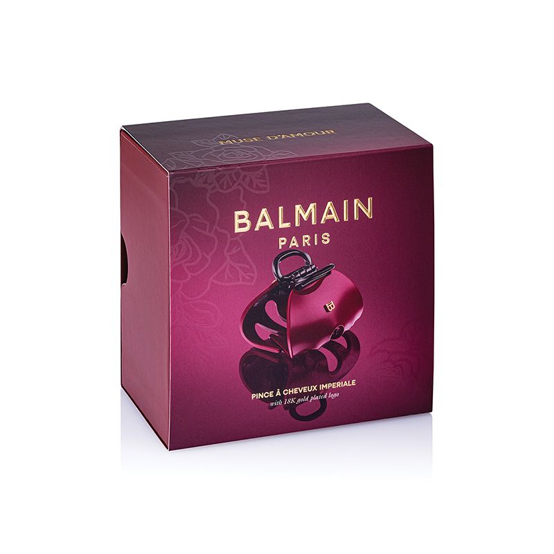 BALMAIN HAIR matu sprādze krabis Imperiale Velvet Burgundy XL / Pince Imperiale Velvet Burgundy XL