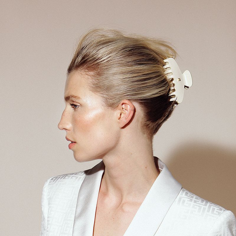 Balmain Hair Pince à cheveux White M Size- matu sprādze M