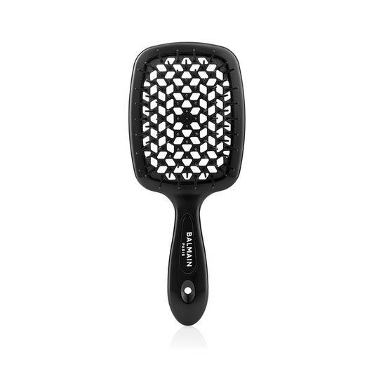 Balmain Hair Detangling Brush Black - matu suka ar elastīgiem sariem matu atšķetināšanai