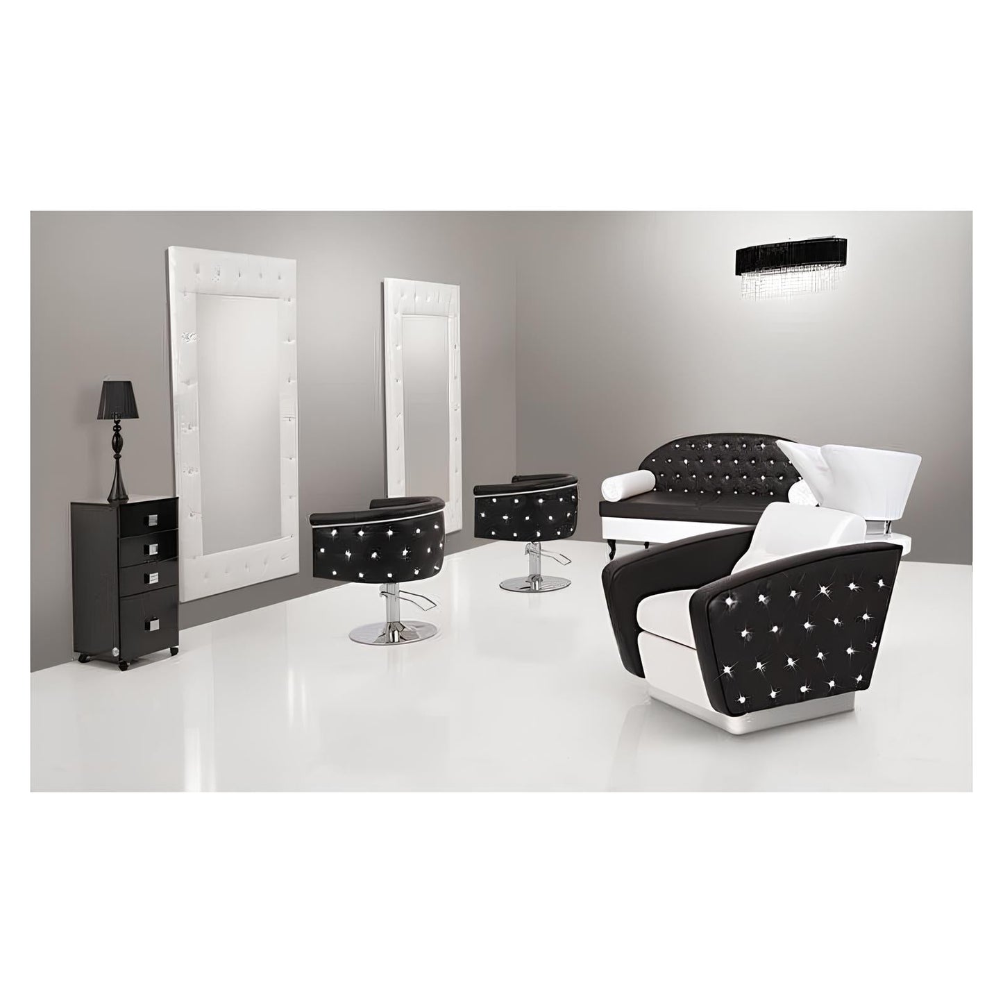 Frizētavas krēsls ObsDeLux 70/42/62 cm melns