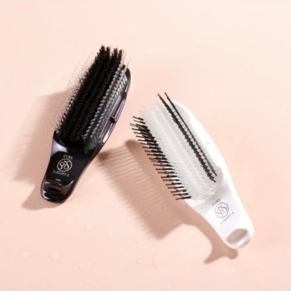 sHearts Scalp Brush CURE BLACK - birste matu un galvas ādas kopšanai