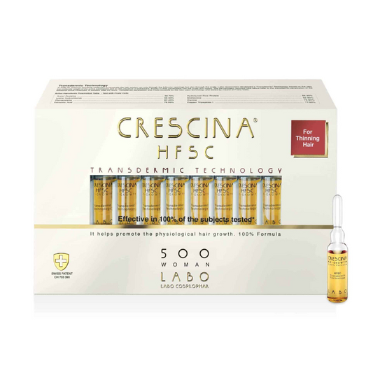 CRESCINA TRANSDERMIC ampulas matu augšanai sievietēm, intensitāte 500, N20