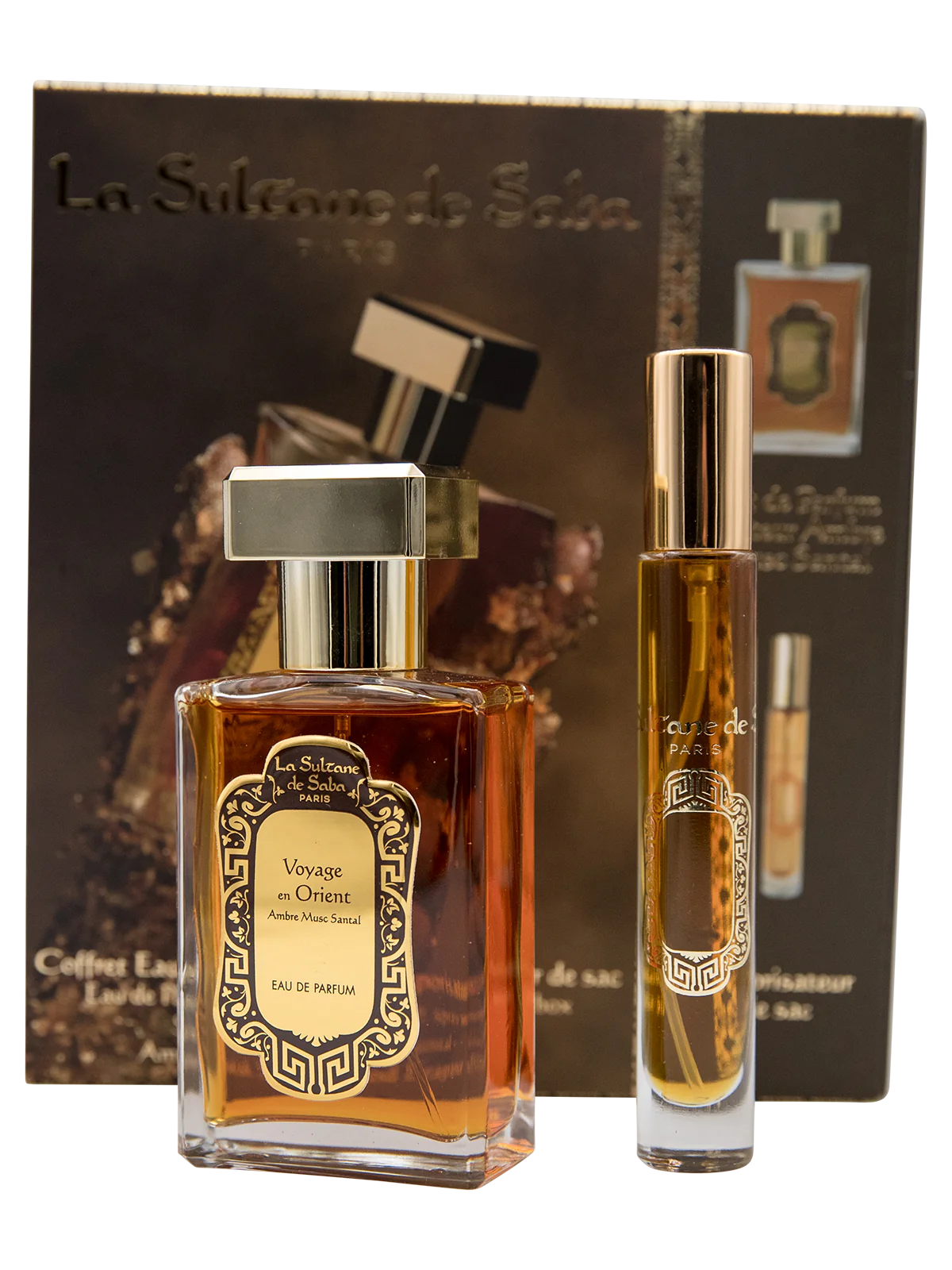 COFFRET DE PARFUM ET VAPO VOYAGE EN ORIENT - AMBRE MUSC SANTAL