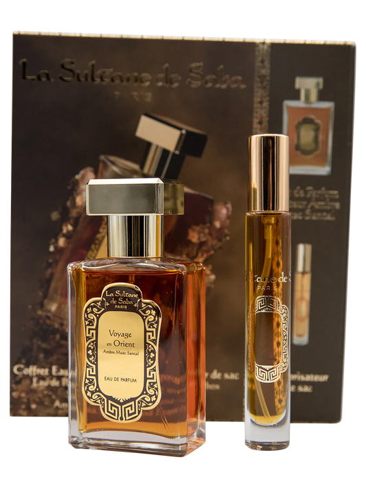 COFFRET DE PARFUM ET VAPO VOYAGE EN ORIENT - AMBRE MUSC SANTAL