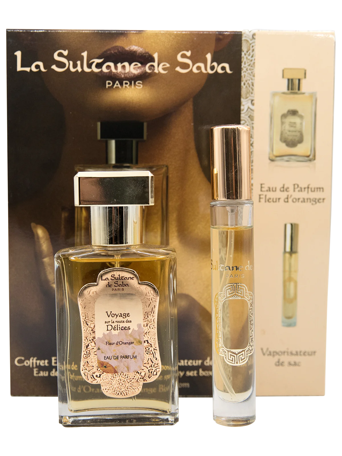 COFFRET DE PARFUM ET VAPO VOYAGE SUR LA ROUTE DES DELICES - FLEUR D'ORANGER