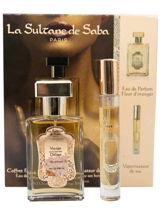 COFFRET DE PARFUM ET VAPO VOYAGE SUR LA ROUTE DES DELICES - FLEUR D'ORANGER