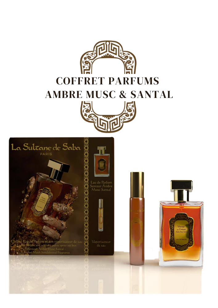 COFFRET DE PARFUM ET VAPO VOYAGE EN ORIENT - AMBRE MUSC SANTAL