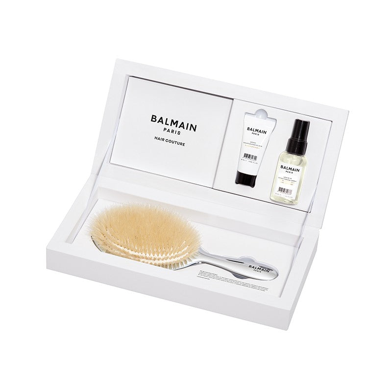 Balmain Hair Silver Spa Brush 14K Gold - Sudraba spa matu sukas komplekts