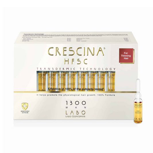 CRESCINA TRANSDERMIC ampulas matu augšanai vīriešiem, intensitāte 1300, N20