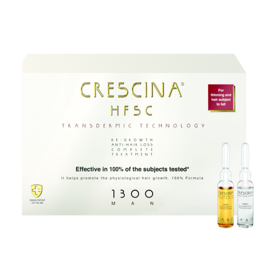 CRESCINA TRANSDERMIC ampulas matu augšanai vīriešiem, intensitāte 1300, N20 + N10