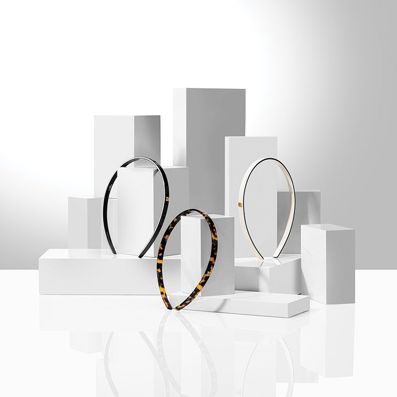 BALMAIN HAIR acetāta matu stīpiņa balta/melna / Acetate Headband White/Black