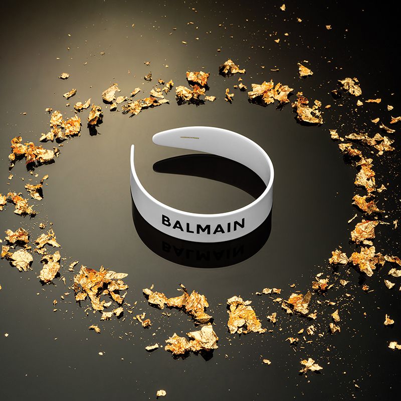 BALMAIN HAIR galvas saite balta  Limited Edition Legacy Acetate Headband White