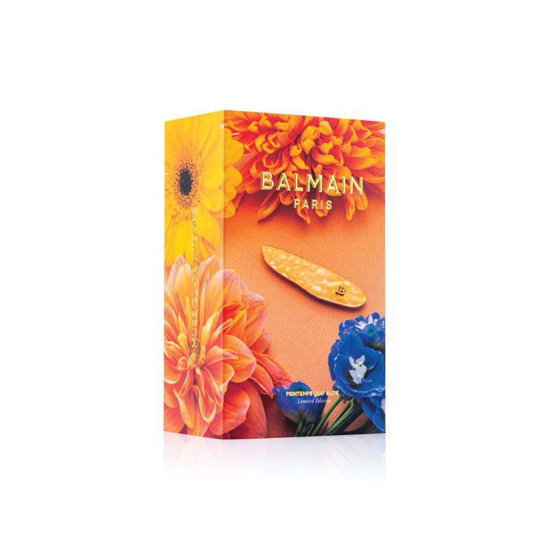 BALMAIN HAIR zelta matu sprādze M / PRINTEMPS GOLDEN LEAF SLIDE