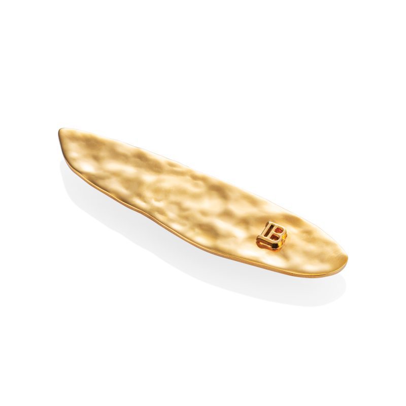BALMAIN HAIR zelta matu sprādze M / PRINTEMPS GOLDEN LEAF SLIDE