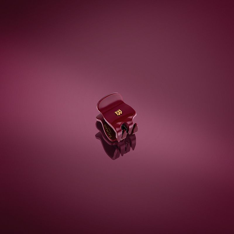 BALMAIN HAIR matu sprādze krabis Velvet Burgundy XS / Pince à Cheveux Velvet Burgundy XS