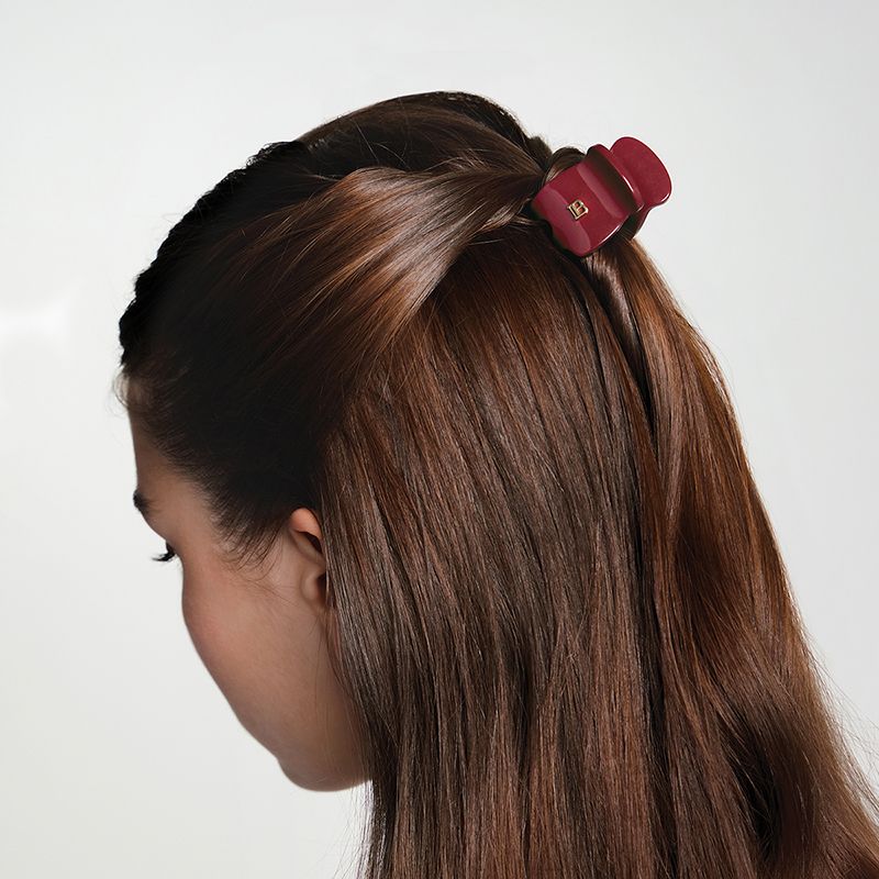 BALMAIN HAIR matu sprādze krabis Velvet Burgundy XS / Pince à Cheveux Velvet Burgundy XS