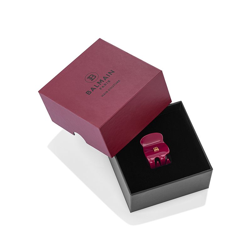 BALMAIN HAIR matu sprādze krabis Velvet Burgundy XS / Pince à Cheveux Velvet Burgundy XS