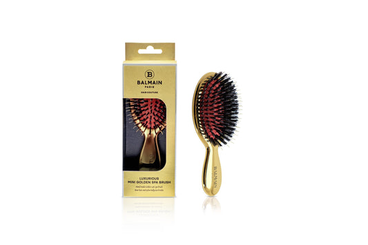 BALMAIN HAIR 18K apzeltīta mini matu suka / Mini Golden Spa Brush