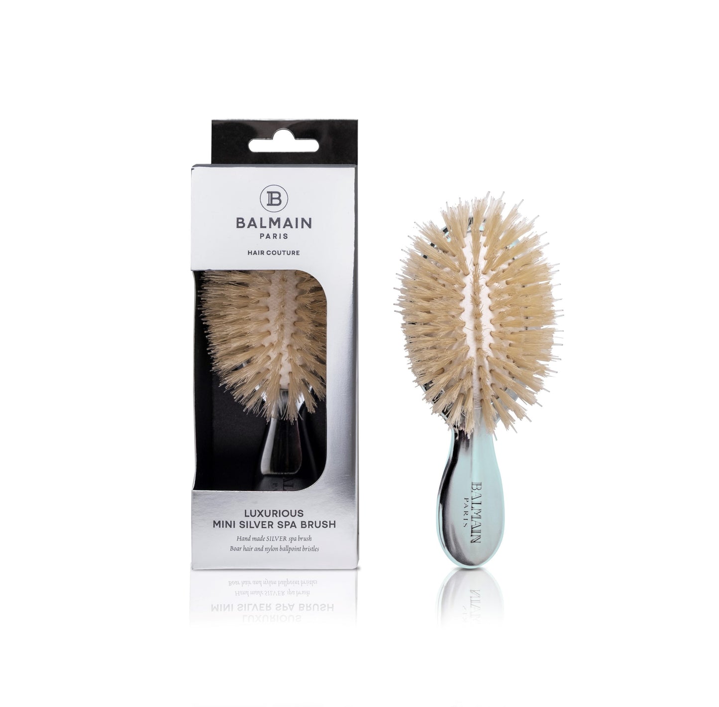 BALMAIN HAIR matu suka sudraba mini / Silver Spa Brush Mini